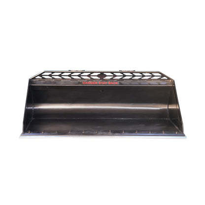Landy Attachment HD Snow/Mulch Bucket | Bucket Width 72” | 12-25 GPM | 35-40 HP | For Skid Steers, Tractors, UTVs & Loaders