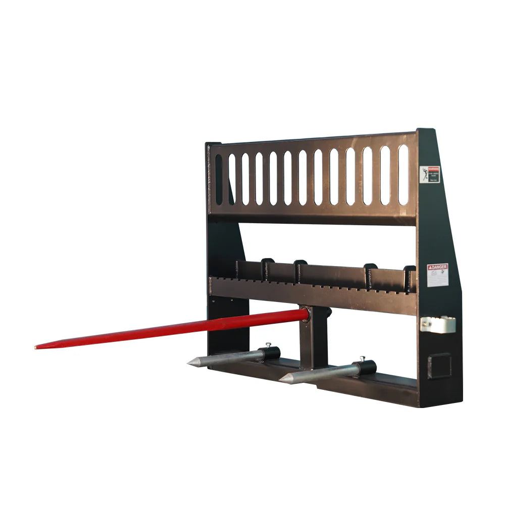 Landy Attachments HD Pallet Forks & Hay Spear Combo | Width 48" | 8-30+ GPM | For Skid Steers