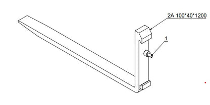 Landy Attachments Pallet Forks Combo | Width 46–48″ | 45–55 HP | For Tractors & Loaders