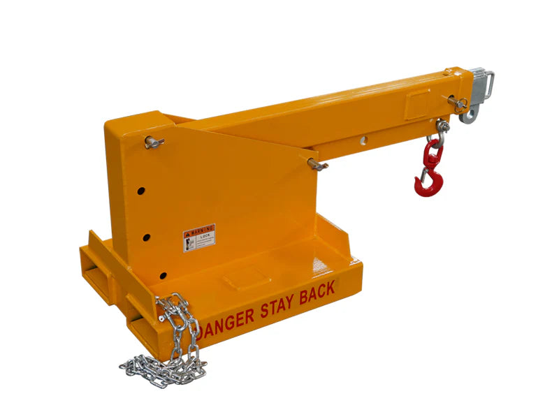 Landy Attachments Crane Jibs (Fixed & Tilt) | Capacity 5500–9900 lb | Short & Long Reach | 8-30 GPM | 2-5 Tons | For Forklifts, Skid Steers & Excavators