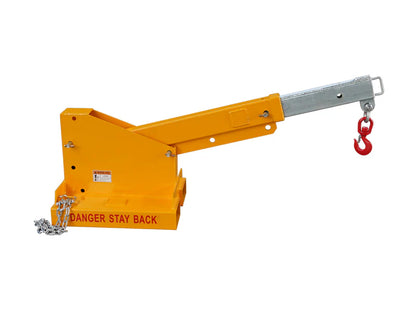Landy Attachments Crane Jibs (Fixed & Tilt) | Capacity 5500–9900 lb | Short & Long Reach | 8-30 GPM | 2-5 Tons | For Forklifts, Skid Steers & Excavators