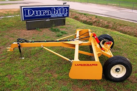 DURABILT 8'-12' TILT LANDSCRAPER WITH CENTER TILT AXLE FOR TRACTOR