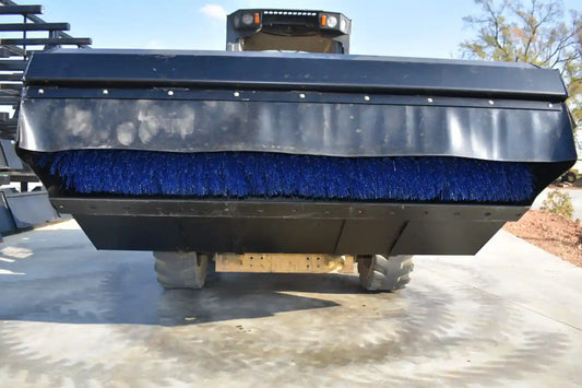 Loflin Fabrication Hydraulic Pick Up Brooms | 72" & 84" Width | Poly, Poly/Steel, & Steel Wafers | Hydraulic Flow 15-45 GPM | For Skid Steer