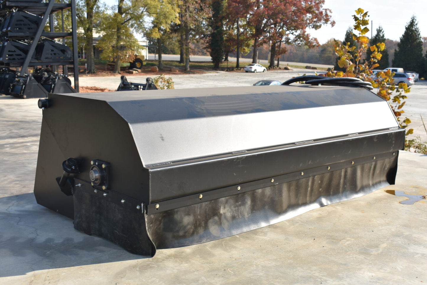 Loflin Fabrication Hydraulic Pick Up Brooms | 72" & 84" Width | Poly, Poly/Steel, & Steel Wafers | Hydraulic Flow 15-45 GPM | For Skid Steer