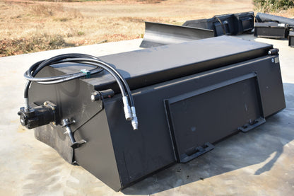 Loflin Fabrication Hydraulic Pick Up Brooms | 72" & 84" Width | Poly, Poly/Steel, & Steel Wafers | Hydraulic Flow 15-45 GPM | For Skid Steer