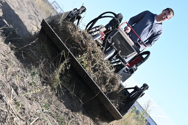 Virnig V20 Mini Skid Steer Multi-Purpose Bucket (4-in-1) | Models CMP36, CMP42, CMP48 & CMP54 | Widths 36" To 54" | Hydraulic Flow Range 15 To 25 GPM | For Mini Skid Steer