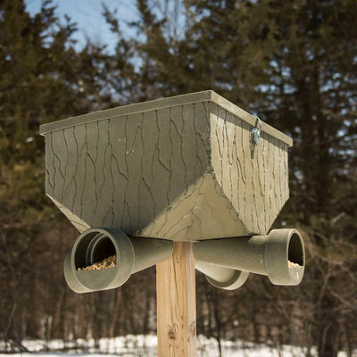 Bank Outdoors Feedbank 150 | Model FB150 | Capacity 150 lb | Gravity-Fed Deer Feeder | For 4-Port Universal 4×4 Mount