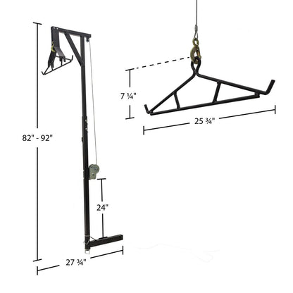 KShot Hitch-Mounted Deer Hoist | Model DEER-HOIST | Length 32" | Capacity 300 lb | 20 To 100+ HP | For Trucks, SUVs & UTVs