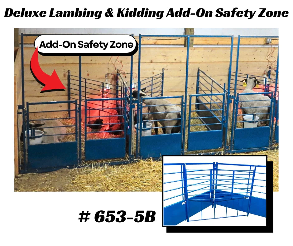 Sydell Safety Zone For Deluxe Lambing/Kidding Add-On Pens | #0653-5B | For Newborn Lamb & Kid Protection