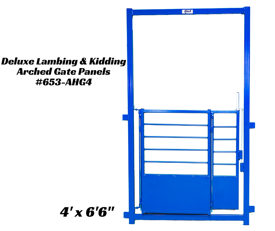 Sydell Deluxe Arched Front Gate Panel | 0653-AHG | Width 4' To 6' | For Sheep & Goat Lambing Pens