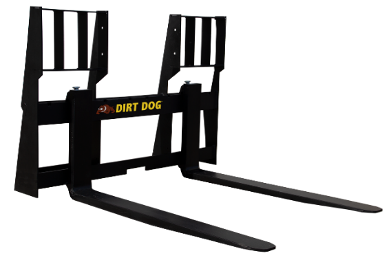 Dirt Dog HD Pallet Fork | Model HDPF48 & HDPF48WT | Width 48" | 8–30+ GPM | 35–75 HP | For Tractor & Skid Steer