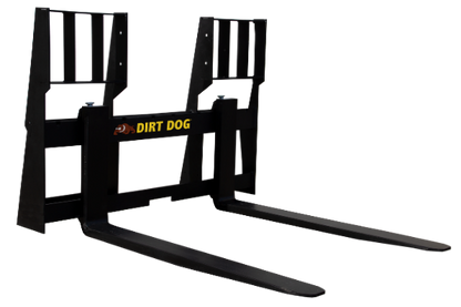 Dirt Dog HD Pallet Fork | Model HDPF48 & HDPF48WT | Width 48" | 8–30+ GPM | 35–75 HP | For Tractor & Skid Steer