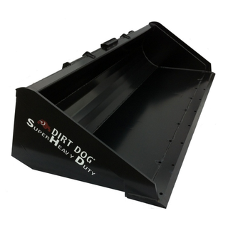 Dirt Dog Heavy Duty Low Profile Long Bottom Bucket | Model HDLPLB Series | Widths 72", 78", 84" & 102" | 8–30+ GPM | Up to 120 HP | For Skid Steer & Tractor