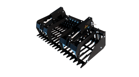 Dirt Dog Rock Bucket & Grapple | Model RB & RBGR Series | Widths 60", 72", 84" | 15–20 GPM | Up to 100 HP | For Skid Steer & Tractor