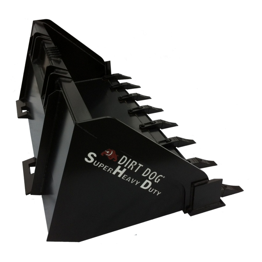 Dirt Dog Heavy Duty High Capacity Bucket | Model HDHC Series | Widths 72", 76", 80" & 88" | 8–30+ GPM | Up to 120 HP | For Skid Steer & Tractor