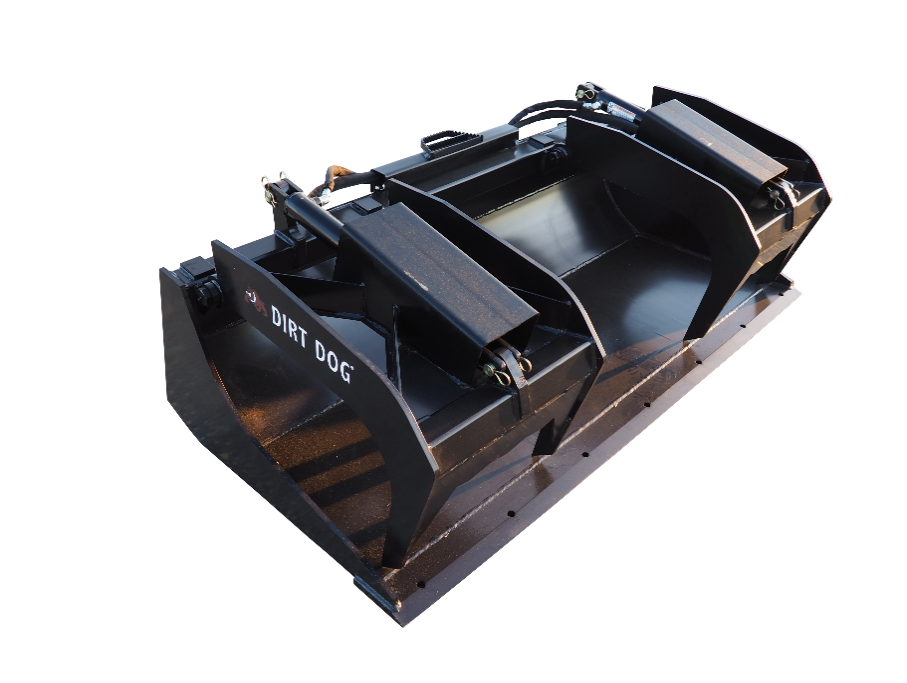 Dirt Dog Bucket Grapple | Model BRGR & BKGR Series | Width 72" & 84" | 8–30+ GPM | Max 100 HP | For Skid Steer & AG Loaders