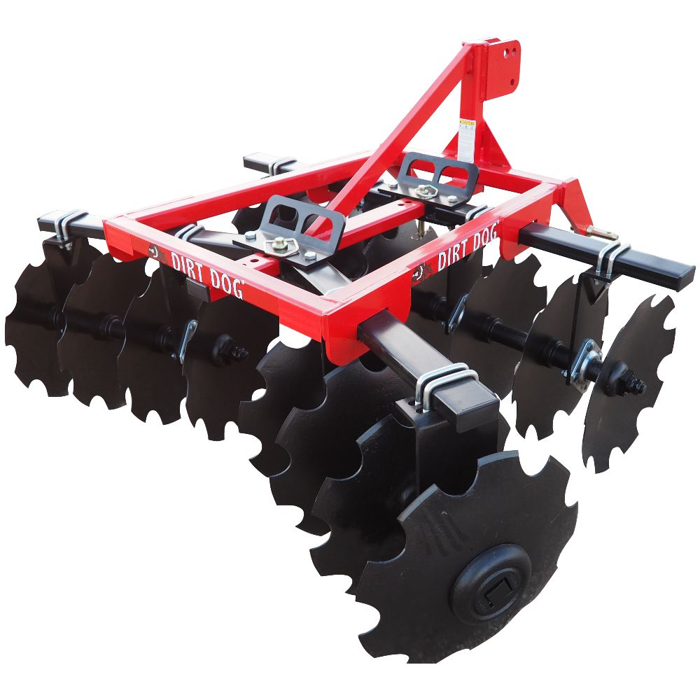 Dirt Dog 3-Point Lift Tandem Disc Harrow | Model 100 Series  | Overall Width 48", 60" & 78" inches | Horsepower 15-35 HP | For Tractors