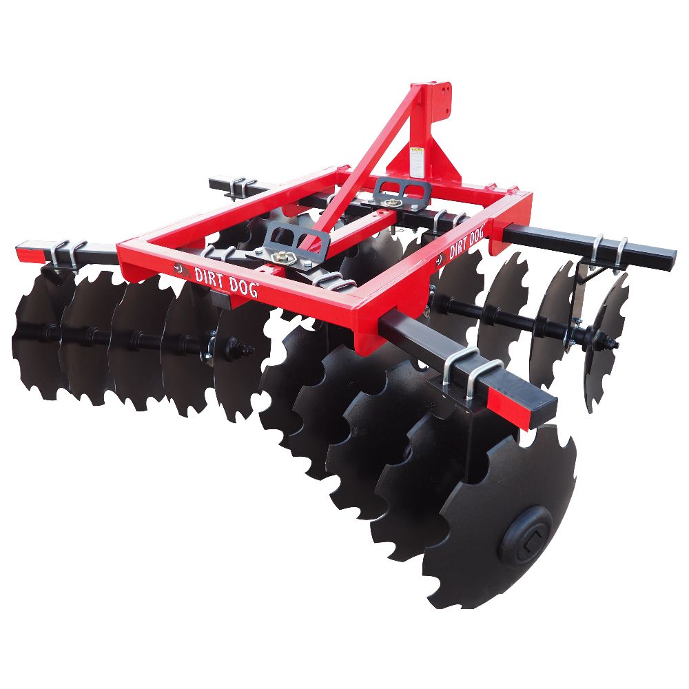 Dirt Dog 3-Point Lift Tandem Disc Harrow | 200 Series | Overall Width 63", 73", 78" & 96" | 35-65 HP | For Tractors