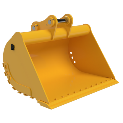 Rockland Ditch Cleaning Bucket | Wide and Shallow | Reversible Bolt-On Cutting Edges | For Excavators