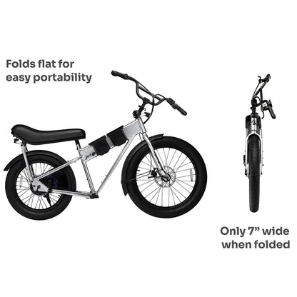 JackRabbit | Micro Electric Bike | Model MG Doble | Lightweight 2-Up Electric Micro Hauler | 20” & 24” Street Tires | 749W Cargo Motor | 48+ Mile Range | For Urban, Travel & Everyday Missions