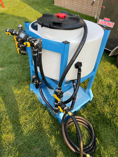 AvaryDrone Drone Cone Mixing Station | Model  85 Gallon | Hose Length 20' & 50' Retractable | Flow Rate 65 GPM