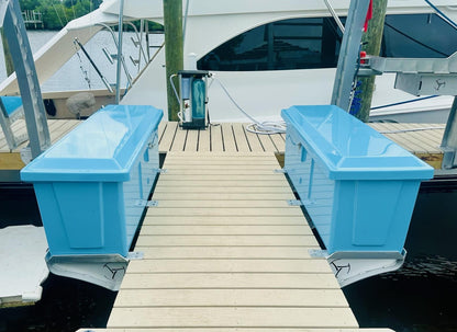 Killer Dock Box Brackets | Adjustable Width 18" Reach | Marine-Grade Aluminum | For Dock, Seawall, Deck & Patio