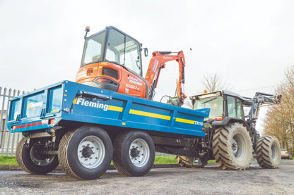 Fleming 8' Fleming TR10HD Dump Trailer | Width 96" | Capacity 10 Ton | 25-60 GPM | 40-60 HP | For Skid Steer, Tractor & Loaders