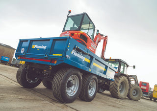 Fleming 8' Fleming TR10HD Dump Trailer | Width 96" | Capacity 10 Ton | 25-60 GPM | 40-60 HP | For Skid Steer, Tractor & Loaders