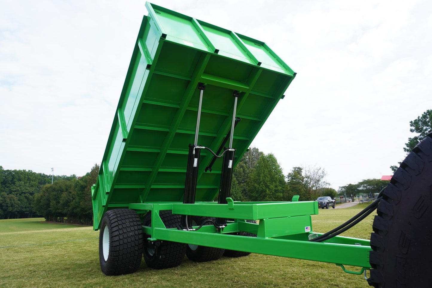 STEC Cubic Yard Dump Trailer with Oversized Turf Tires |  Model DT711 6 | for Tractor