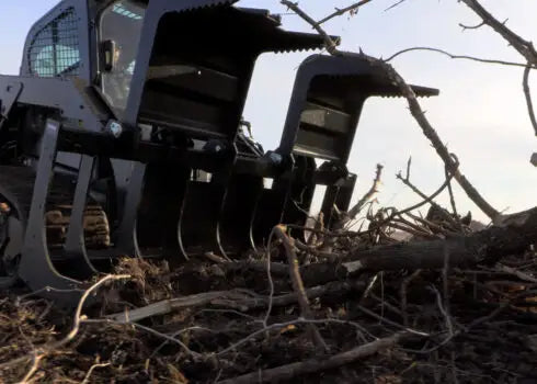 Erskine Industrial Root Grapple | RGX Model | Width 72" To 84" | 10–20 GPM | For Skid Steer