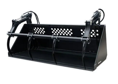 Erskine High Capacity Grapple Bucket | 72", 84" & 96" Model | With Bolt-On Cutting Edge | For Skid Steer