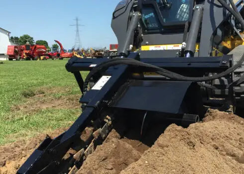 Erskine TX-150 Heavy Duty Trencher | 15-20 GPM Rated Flow | With Hydraulic Motor | For Skid Steer