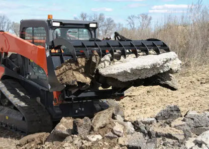 Erskine Industrial Grapple Rake | 60", 72" & 84" Model | With Flat Faced Couplers | For Skid Steer