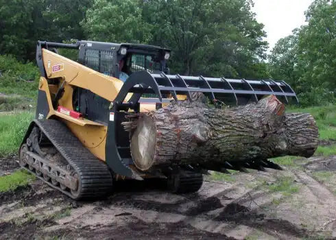 Erskine Industrial Log, Brush & Rock Grapple | 72" & 84" Model | With Flat Faced Couplers | For Skid Steer