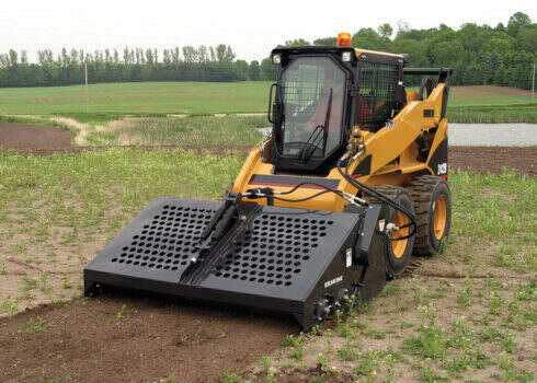 Erskine Landscape Rake | 13-25 GPM Hydraulic Motor Flow Range | For Skid Steer