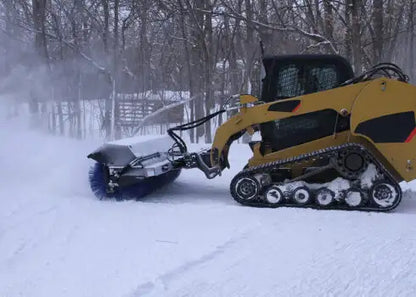 Erskine Power Angle Broom | 68", 84" & 96" Width | Flow Range 13-24 GPM | For Skid Steer