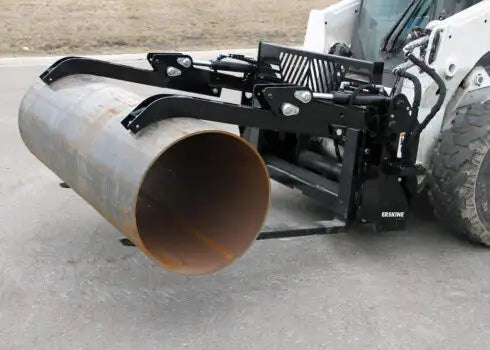 Erskine Pipe Grapple Forks | Frame Width 58" | Factory Installed Couplers | For Skid Steer