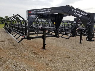 Industrias America Double Wide Hay Trailer | Model 18X4 (Hydraulic Bale Trailer) | Cradle Length 36' | 2 x 10,000 lb Spring Axles | Pull Type