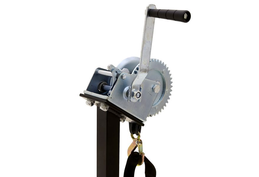 Black Widow Black Ice Snowmobile Lift with Winch | Model SNO-LIFT-WINCH | Base Size 22" x 18.5" | Capacity 700 lb | For Snowmobile