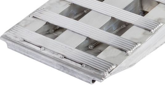 Heavy Duty Ramps Aluminum Equipment Loading Ramps | Model 23-18-096-02-02-LL | Size 8' L x 18" W | 23,500 lb. Capacity | Horsepower 23 HP | For Step Deck, Flatbed & Loading Dock Applications