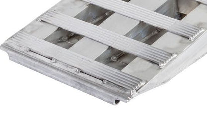 Heavy Duty Ramps Aluminum Equipment Loading Ramps | Model 23-18-096-02-02-LL | Size 8' L x 18" W | 23,500 lb. Capacity | Horsepower 23 HP | For Step Deck, Flatbed & Loading Dock Applications
