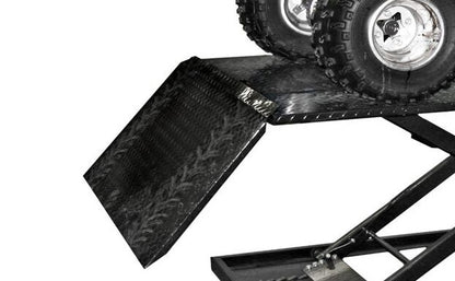 Black Widow Hydraulic ATV Lift Table | Model BW-1500AO-V2 | Size 78" x 47" Platform | Capacity 1,500 lb | Horsepower 4 To 90+ HP | For ATV & UTV Maintenance