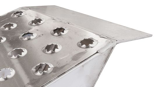 Heavy Duty Ramps EZ Traction Aluminum Car Trailer Ramps | Model 05-16-120-06-P | Size 10' L x 16" W | Capacity 5,000 lb. Per Axle | Horsepower 23 HP | For Car Haulers & Trailers