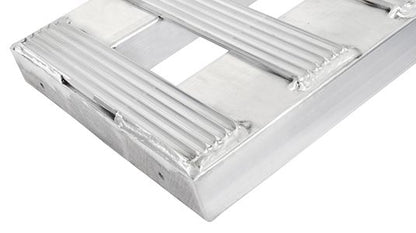 Heavy Duty Ramps Aluminum Car Trailer Ramps | Model 05-18-096-04-S | Size 8' L x 18" W | Capacity 5,000 lb. Per Axle | Horsepower 23 HP | For Car Haulers, Truck & Trailers