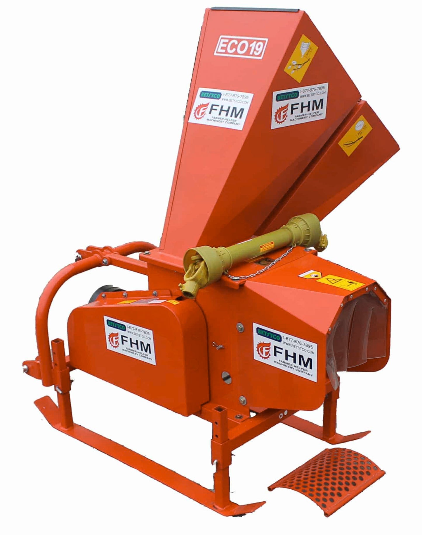 Farmer Helper Shredder & Wood Chipper | Model XFH-ECO19 | 3" Chipping Capacity | 15 HP | For Tractors