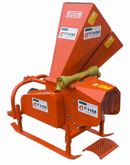 Farmer Helper Shredder & Wood Chipper | Model XFH-ECO19 | 3" Chipping Capacity | 15 HP | For Tractors