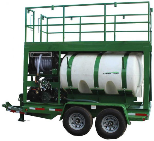 Turbo Turf Hydro Seeding System | Model HM-1000-Harv-P | Capacity 1000 Gallon Hydro Seeder | Skid Type / Trailer Type