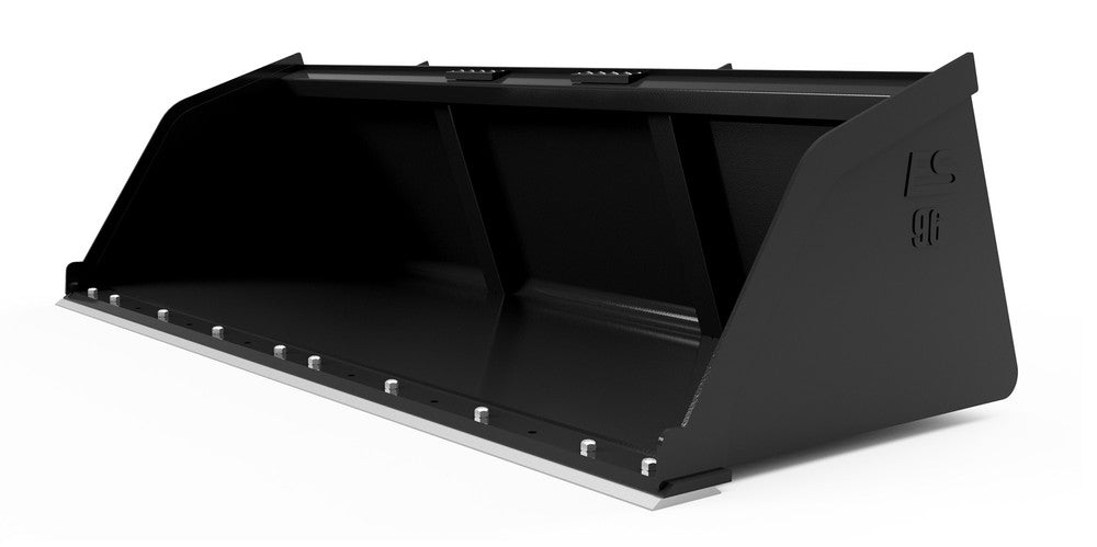 Express Steel 8' Heavy Duty Snow/Mulch Bucket | Width 96" | 15-25 GPM | For Skid Steers