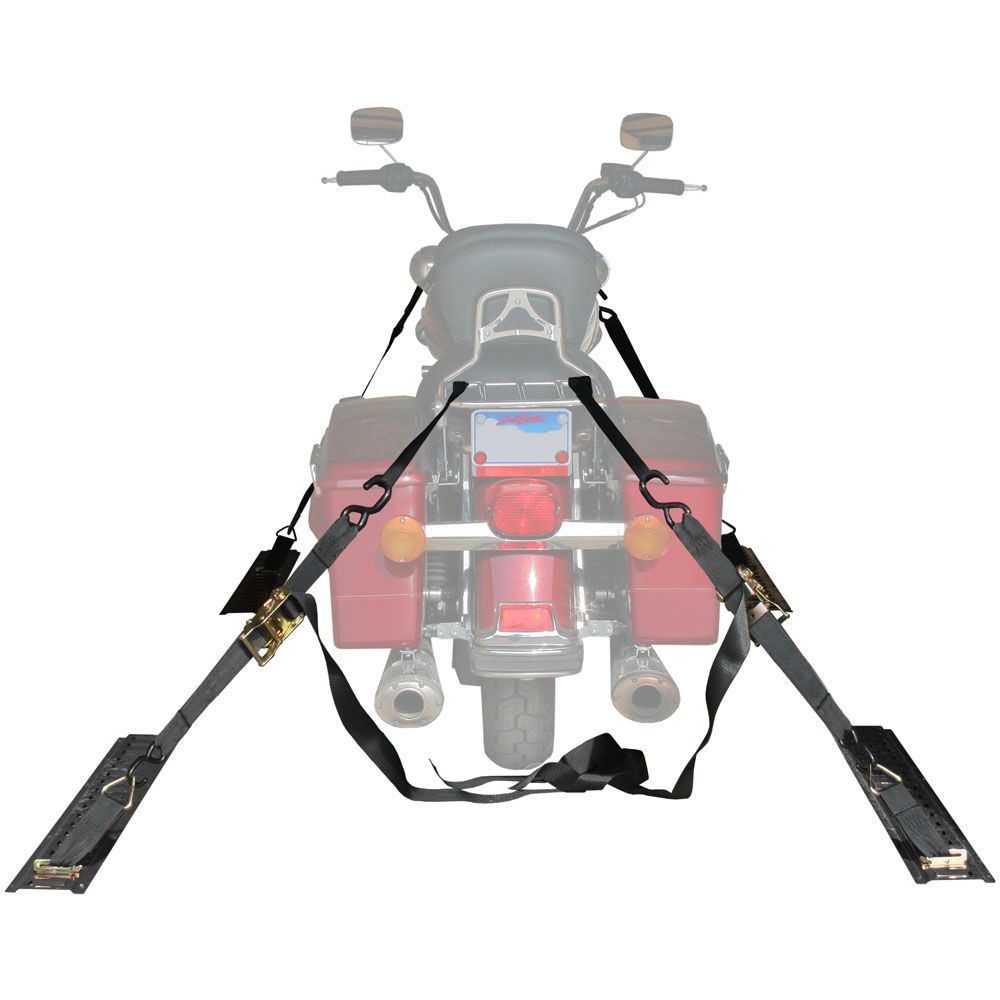 Black Widow E-Track Motorcycle Tie-Down Kit | Model ETrack-Kit | 36" Tracks | 2,500 lb Break Strength | 4 To 90+ HP | For Trailers & Truck