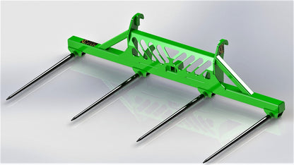 CL Fabrication Bale Spears 3-Point Hitch | Width 60"-102" inches | Horsepower 50-100+ HP | For Loader